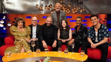 Sir Patrick Stewart, Ralph Fiennes, Bella Ramsey, Layton Williams, Dame Joan Collins and Zak Abel still